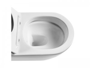 Invena TESSO Perem nélküli WC csésze soft-close ülőkével, fali, kerek, fehér