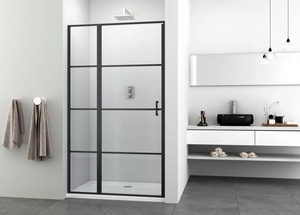 Sanotechnik ELITE BLACK osztott nyílóajtó (6 mm) 100 cm (K100B)