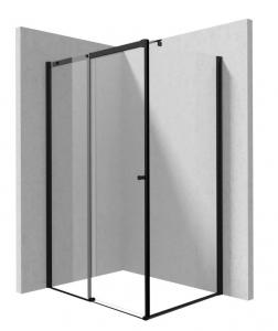 Deante KERRIA PLUS Zuhanykabin, aszimmetrikus, nero