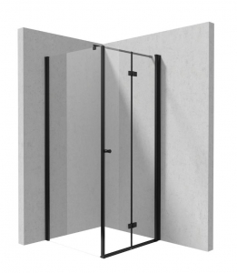 Deante KERRIA PLUS Zuhanykabin, szögletes, nero