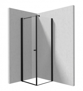 Deante KERRIA PLUS Zuhanykabin, szögletes, nero