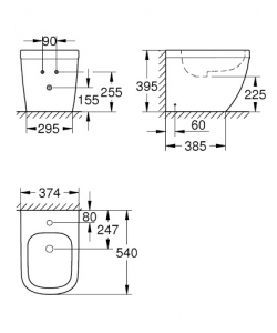 Grohe EURO CERAMIC álló bide