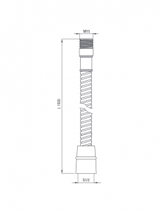 Deante Zuhanytömlő, 3 lyukas csaptelephez - 150 cm