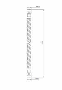 Deante Zuhanytömlő, 3 lyukas csaptelephez - 170 cm