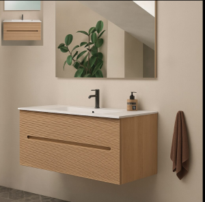 AdattoCasa Rigo 2 fiókos függesztett alsó bútor, 100 cm, Rovere Farnia