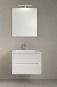 AdattoCasa Rigo 2 fiókos függesztett alsó bútor, 60 cm, Bianco Neve