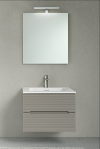 AdattoCasa Rigo 2 fiókos függesztett alsó bútor, 60 cm, Grigio Caldo
