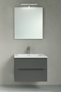 AdattoCasa Rigo 2 fiókos függesztett alsó bútor, 60 cm, Grigio Lava