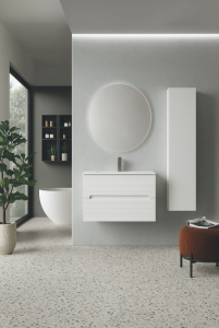 AdattoCasa Rigo 2 fiókos függesztett alsó bútor, 80 cm, Bianco Neve