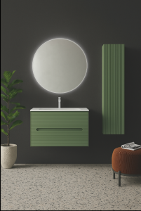 AdattoCasa Rigo 2 fiókos függesztett alsó bútor, 80 cm, Verde Salvia