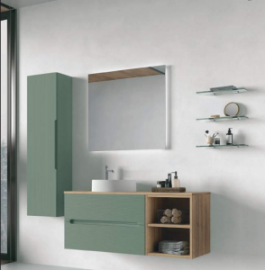 AdattoCasa Rigo kiegészítő szekrény, 138 cm, Verde Salvia