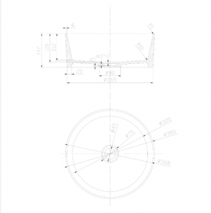 Sapho Thin mosdó, 38 cm