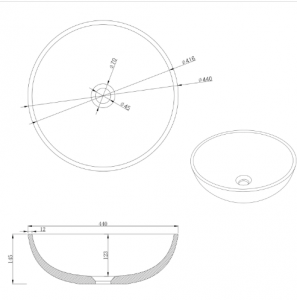 Sapho Turf mosdó, 44 cm