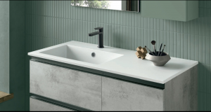 AdattoCasa Rigo white matt kompozit mosdó, 120 cm