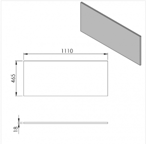 Sapho Cirasa DTDL pult, 111 x 46,5 x 1,8 cm, Alabama tölgy