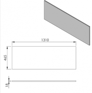 Sapho Cirasa DTDL pult, 131 x 46,5 x 1,8 cm, Alabama tölgy