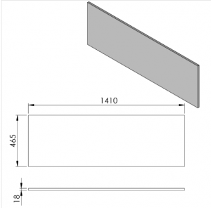 Sapho Cirasa DTDL pult, 141 x 46,5 x 1,8 cm, Alabama tölgy