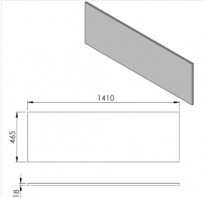 Sapho Cirasa DTDL pult, 141 x 46,5 x 1,8 cm, Rusztikus fenyő