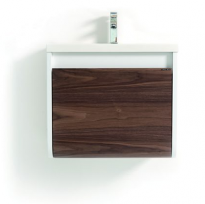 Venus D60 alsószekrény Dió színű, műmárvány matt mosdóval 60x54x48