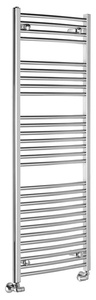 Aqualine ALYA íves fürdőszobai radiátor, 500x1420 mm, 457 W, króm (LLC203)