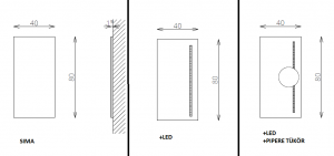 Tboss Floating Mirror LUX 40 fürdőszobatükör