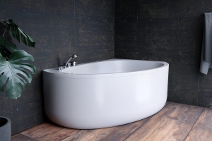 Kolpa San Libretto beépíthető asszimmetrikus akril sarok kád