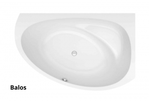 Kolpa San Libretto beépíthető asszimmetrikus akril sarok kád