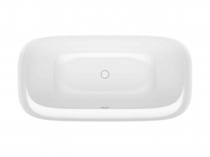 Kolpa San Lux-FS 170x85/o fehér szabadon álló fürdőkád, le- és túlfolyóval, a kádtest és az előlap egybeöntve