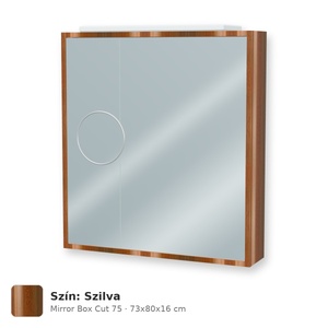 Tboss Mirror Box Cut 75 tükrös felsőszekrény, 2 ajtós, Szilva