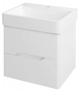 MEDINA mosdótartó szekrény, 2 fiókkal, 57x50,7x48,5cm, matt fehér (MD060)