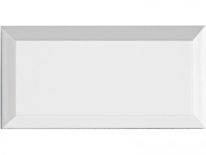 Metro Blanco Biselado Brillo 10x20