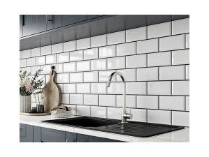 Metro Blanco Biselado Brillo 10x20