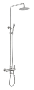 MINIMAL zuhanyoszlop csapteleppel, kádtöltővel, inox (MI140)