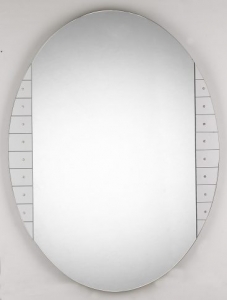 Tükör világítás nélkül, ovális, oldalszegéllyel, ML9901