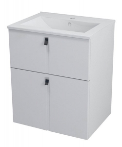 MITRA mosdótartó szekrény, 2 fiókkal, 59,5x70x46cm, fehér (MT061)