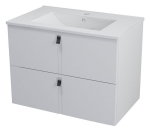 MITRA mosdótartó szekrény, 2 fiókkal, 75,5x55x46cm, fehér (MT071)