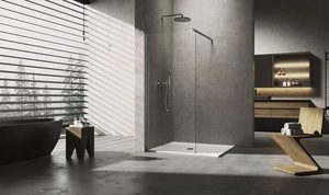 Sanotechnik Walk-in zuhanyfal, 8 mm-es víztiszta üveg, 100 cm (N100)