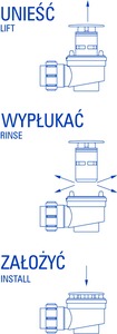 Deante Easy-Clean zuhanytálca-szifon 50 mm, felülről tisztítható, króm (NHC 025C)