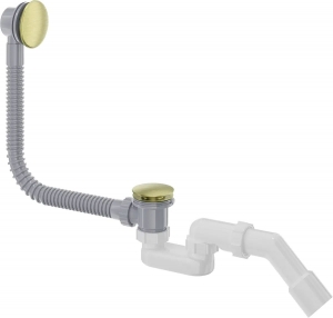 SIPHON FOR BATHTUBE WITH POP UP WASTE, WITH OVERFLOW, BRUSHED GOLD