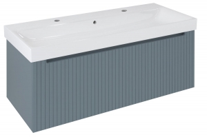 Sapho NELIO STRIP mosdótartó szekrény, 2 fiókkal,116,5x44x49cm, siena