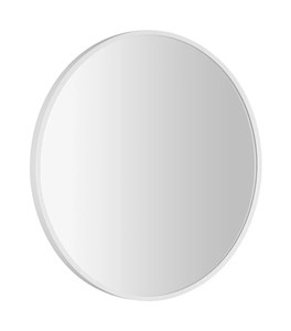 Sapho NOTION kerek keretes tükör, átm. 50 cm, matt fehér