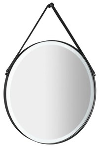 Sapho ORBITER kerek tükör LED világítással akasztóval, átm. 70 cm, matt fekete
