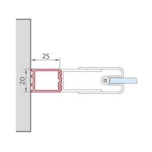 Roltechnik Limaya Line toldóprofil LYP2, LYR4, LYE2, LYE4, 25 mm, 1948 mm, brillant (P4066)