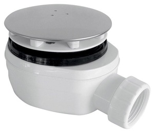 Gelco alacsony zuhanytálca-szifon 90 mm, DN40, inox fedlappal (PB90EXN)