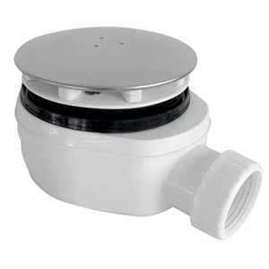 Gelco alacsony zuhanytálca-szifon 90 mm, DN40, inox fedlappal (PB90EXN)