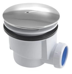 Aqualine zuhanytálca szifon 90 mm, DN40, ABS króm fedlappal (PF408)