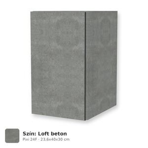 Tboss Pixi 24F felső szekrény tükör fölé, világítás nélkül, Loft beton