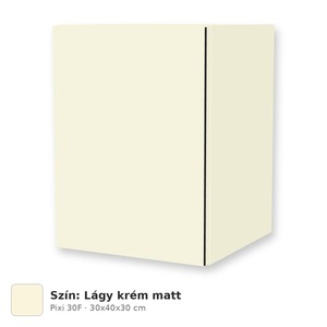 Tboss Pixi 30F felső szekrény tükör fölé, világítás nélkül, Lágy krém matt
