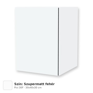 Tboss Pixi 30F felső szekrény tükör fölé, világítás nélkül, Szupermatt fehér
