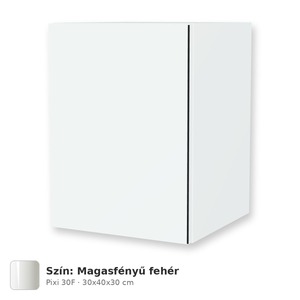 Tboss Pixi 30F felső szekrény tükör fölé, világítás nélkül, Magasfényű fehér
